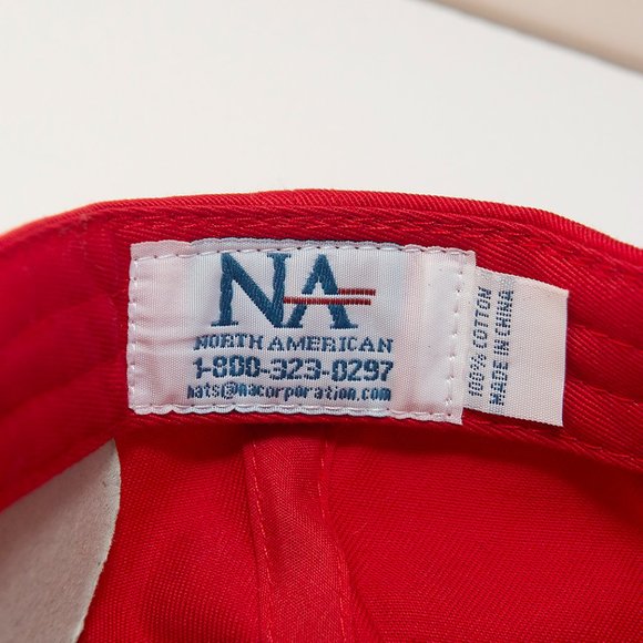 Komatsu Red White and Blue Cap with American Flag - Picture 5 of 5